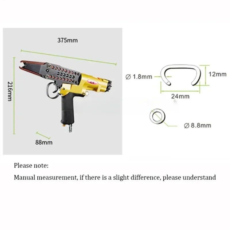 SC77XE Pneumatic C-ring Nailer Tool Air Nailing Gun C-type Hog Ring Plier Air Tool