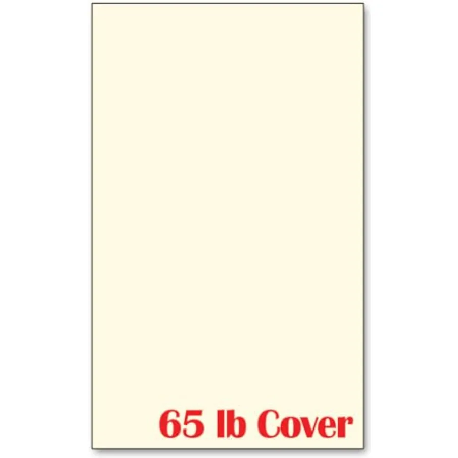 

250 Sheets Cream Colored Legal Size Cardstock 8.5 X 14 Inches - 65lb Cover