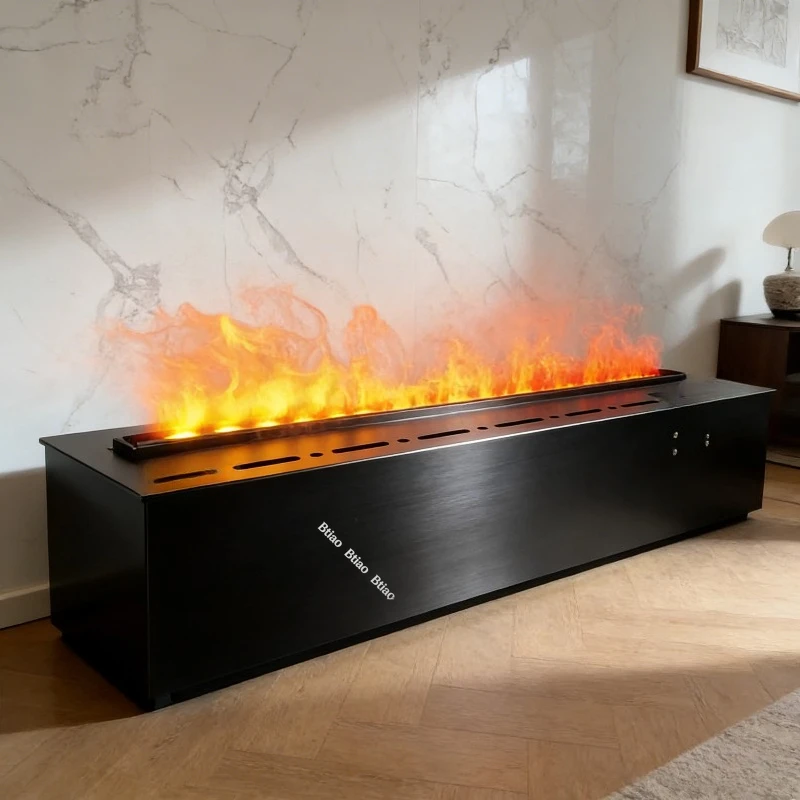 Freestanding Water Vapor Fireplace 3D Realistic Flame Effect media wall fireplace Electric Fireplace with Humidifier Function