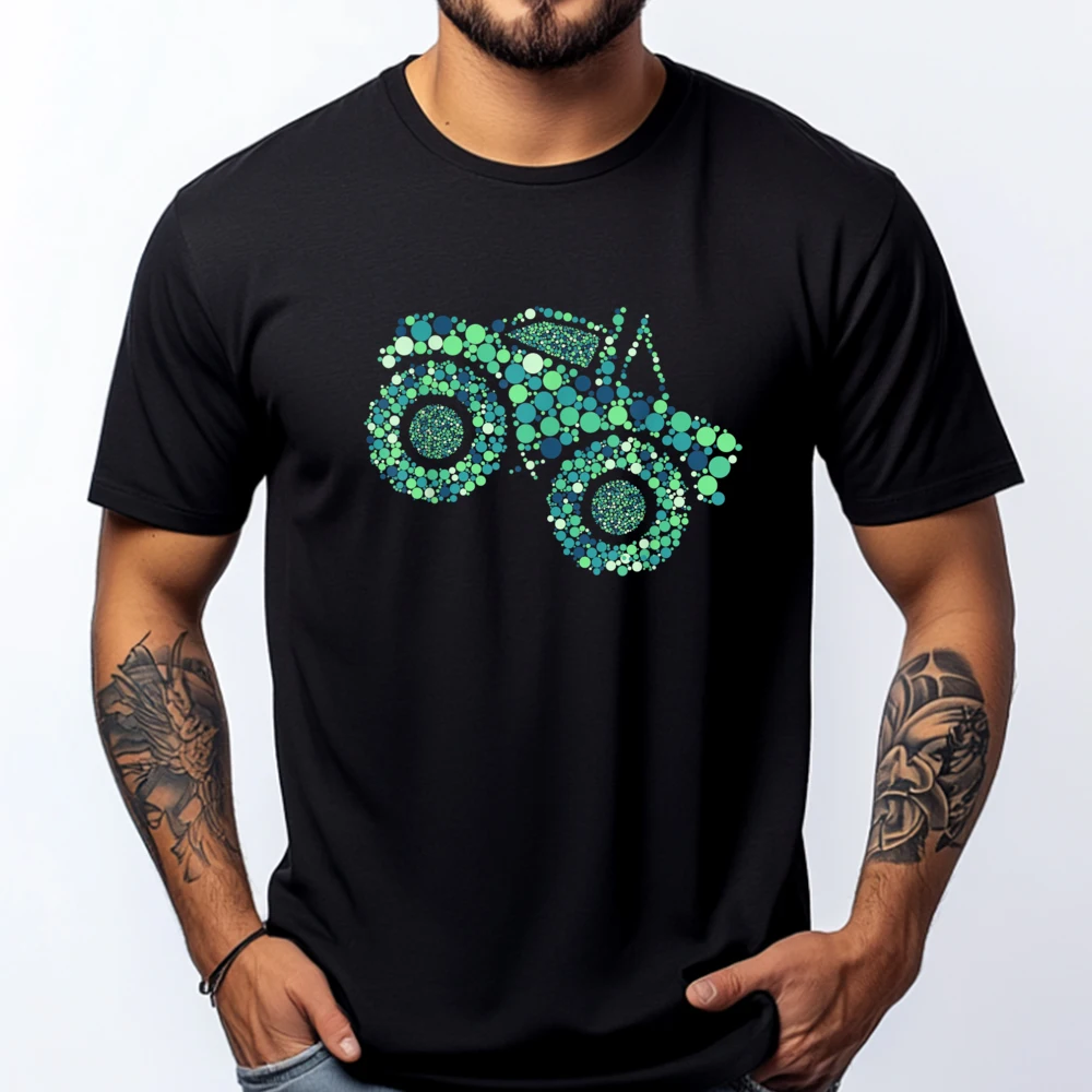 

Polka Dot Monster Truck Funny Dot Day Cotton Graphic Tees Long Sleeve T-Shirt Men Luxury