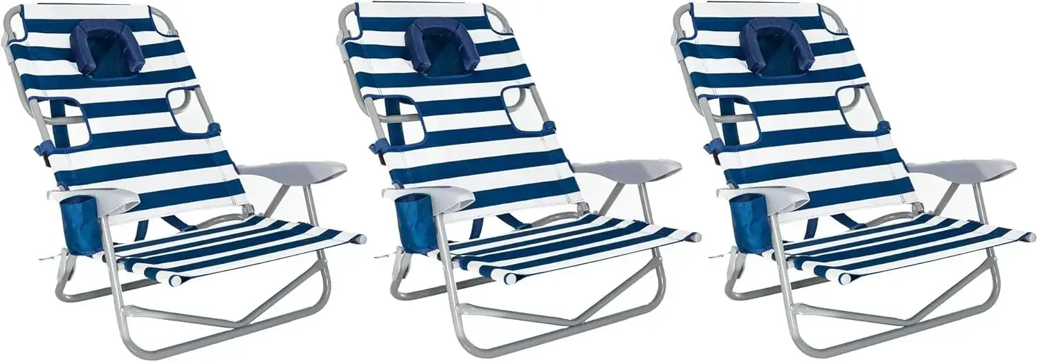 

5-позиционное шезлонг с откидной спинкой для отдыха на открытом воздухе (3 шт.)