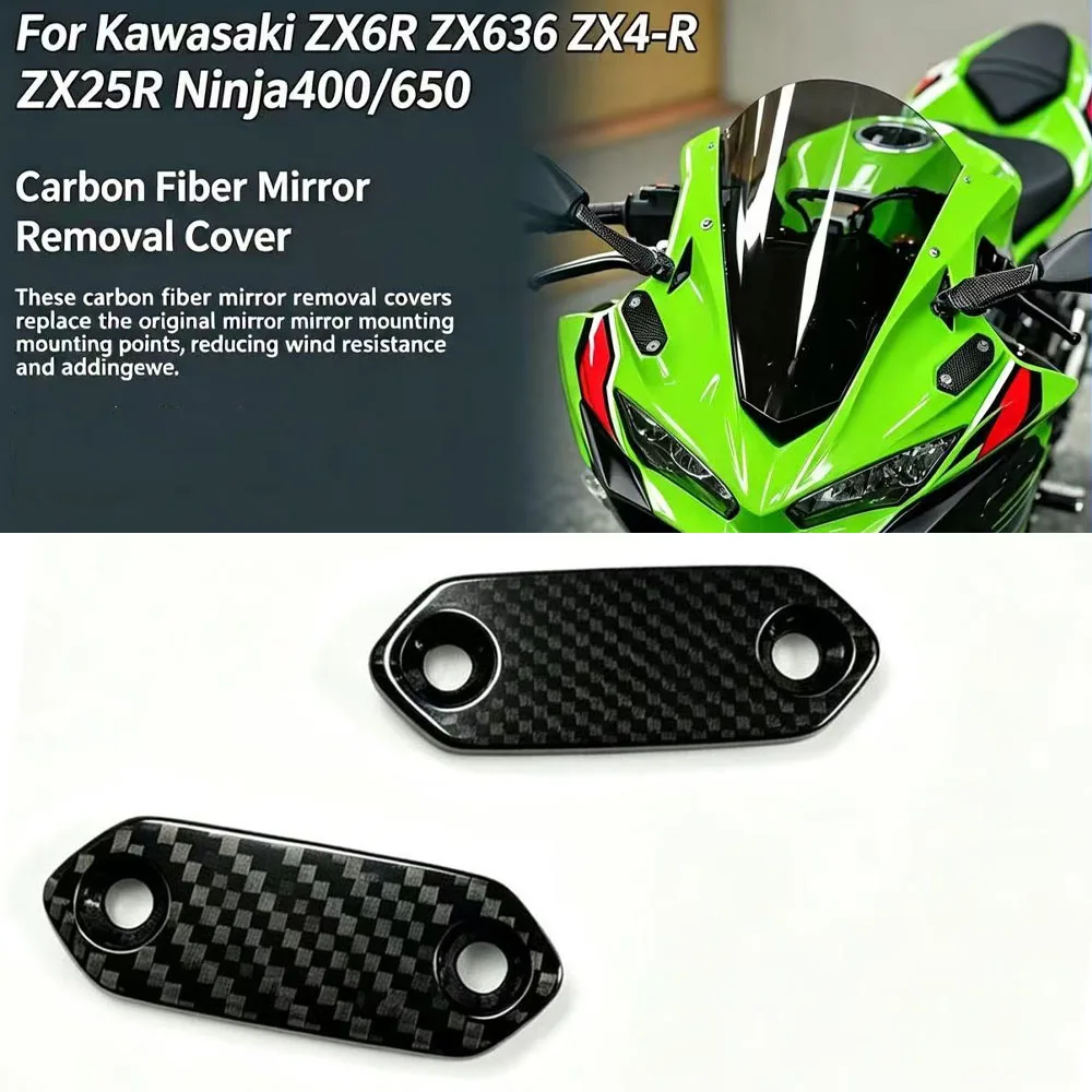 FOR Kawasaki ZX-6R ZX 6R 2019 2020 2021 2022 2023 2024 2025 ZX6R Motorcycle Rear View Side Mirrors Bracket Hole Cap Clamp Cover