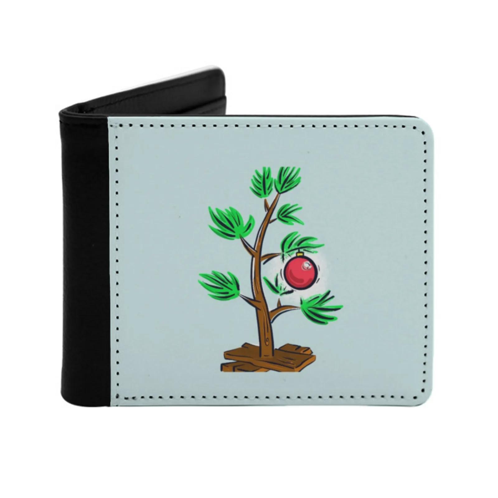 Cb Christmas Tree New Print Wallet Short Men Wallets Credit Card Holder Purses Christmas Jr Brown Jr Basketball Thanksgiving A