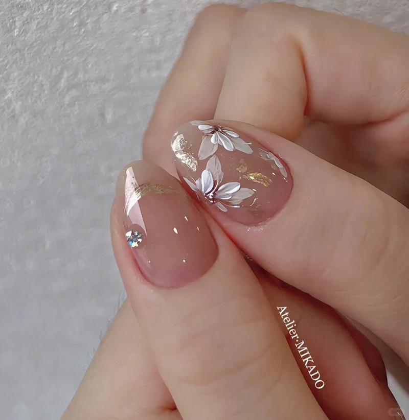 3 قطعة 5d تنقش مسمار الفن ملصقات الذهبي زهر الأبيض الزهور الشارات زينة لمسمار نصائح عمليات تجميل الأظافر