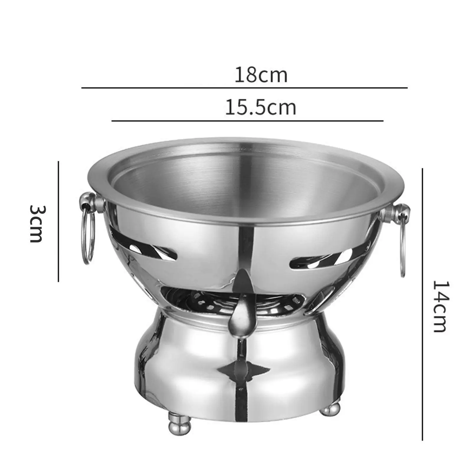 Shabu Hot Pot Chafing Dish Stainless Steel Practical Cooking Pot Sturdy Hot Pots - view 6