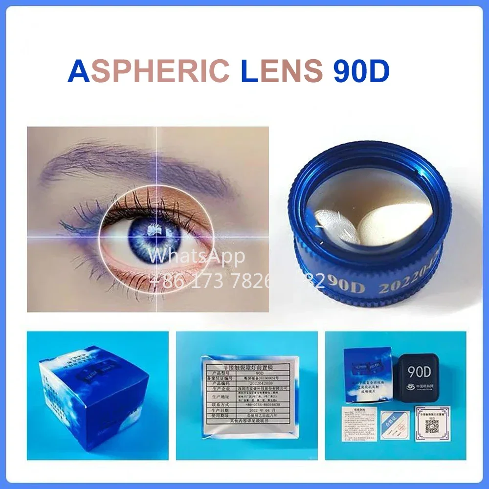 Optical Instrument Lens 90D Slit Lamp Examination Fundus Aspherical Retinal Lens Ophthalmological Diagnosis
