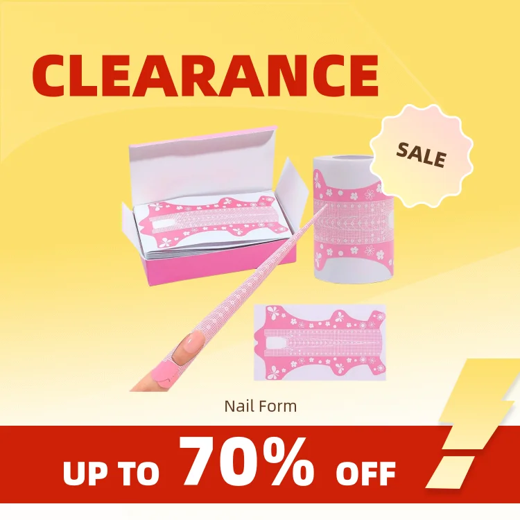 Clearance_50/100pcs Professional Nail Forms Tips for Nail Extension Building Acrylic Nails Stickers Self-Adhesive UV Gel Paper M