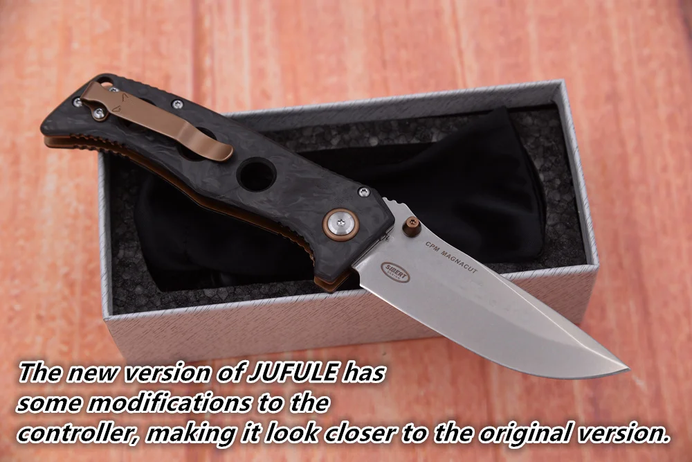 Foam JUFULE SIBERT Mini Adamas 273 Manual Carbon Fiber Mark CPM MAGNACUT Blade Copper washers Camping Hunting Tool Folding Knife