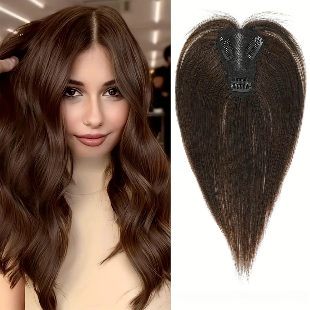 

Synthetic Women's Top Eight-Character Bangs Hairpiece, Hair Weft Cover White Hair, Lightweight,Voluminous Bangs Hair Patch