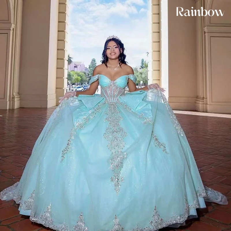 

High Quality Quinceneara Dress Organza With Embroidery Bead Ballgown Sleeveless V-Neck Prom Gown Customized Vestido De Noche