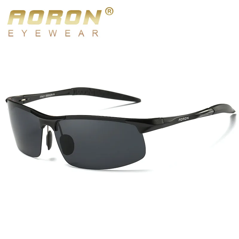 AORON Polarized Sunglasses Mens Sports Driving Sun Glasses UV400 Protection Aluminum Frame Mirror Sunglasses Goggle Vintage