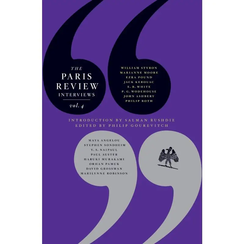 

The Paris Review Interviews Vol 4 Gourevitch Philip Ed Canongate Books 9781847674494 Book