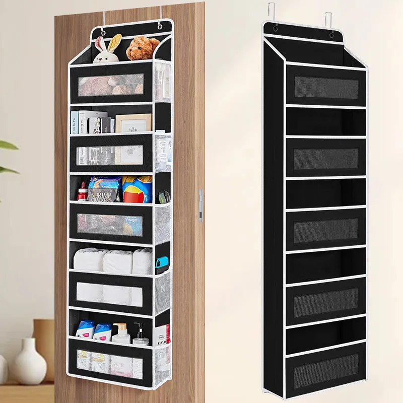 

Black/Grey/Dark Grey 5-Rack Suspended Storage Box, Anti Tilt, 5 Large Capacity Pockets, Suitable for Bedroom and Bathroom