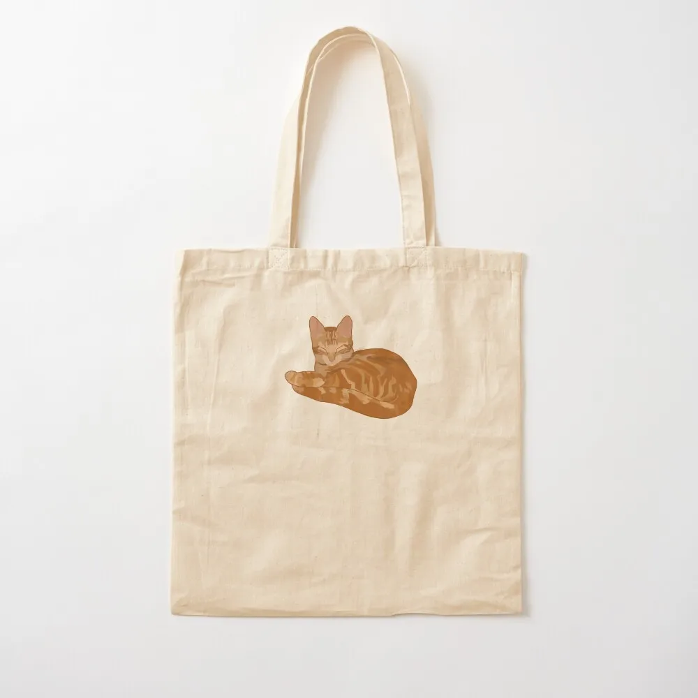 Orange Tabby Kitten Tote Bag tote bag women supermarket folding bag female