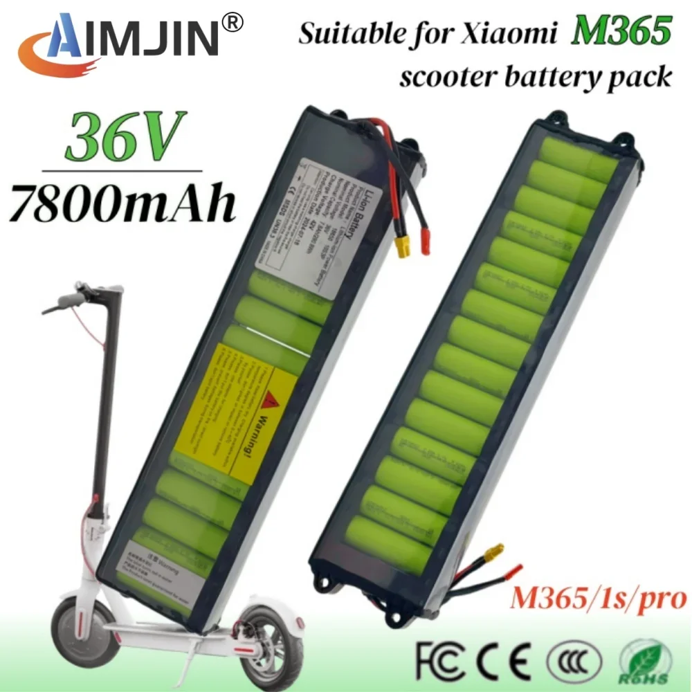 

36V 7800mAh, For Xiaomi M365 Electric Scooter Battery Pack, Built-in BMS Protection, Long-Lasting Range