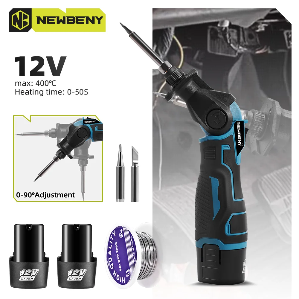 NOUVEAUBENY 400 ℃   Pistolet à souder électrique sans fil 30W, ventouse à dessouder, chauffage, réparation, outil électrique pour batterie 12V