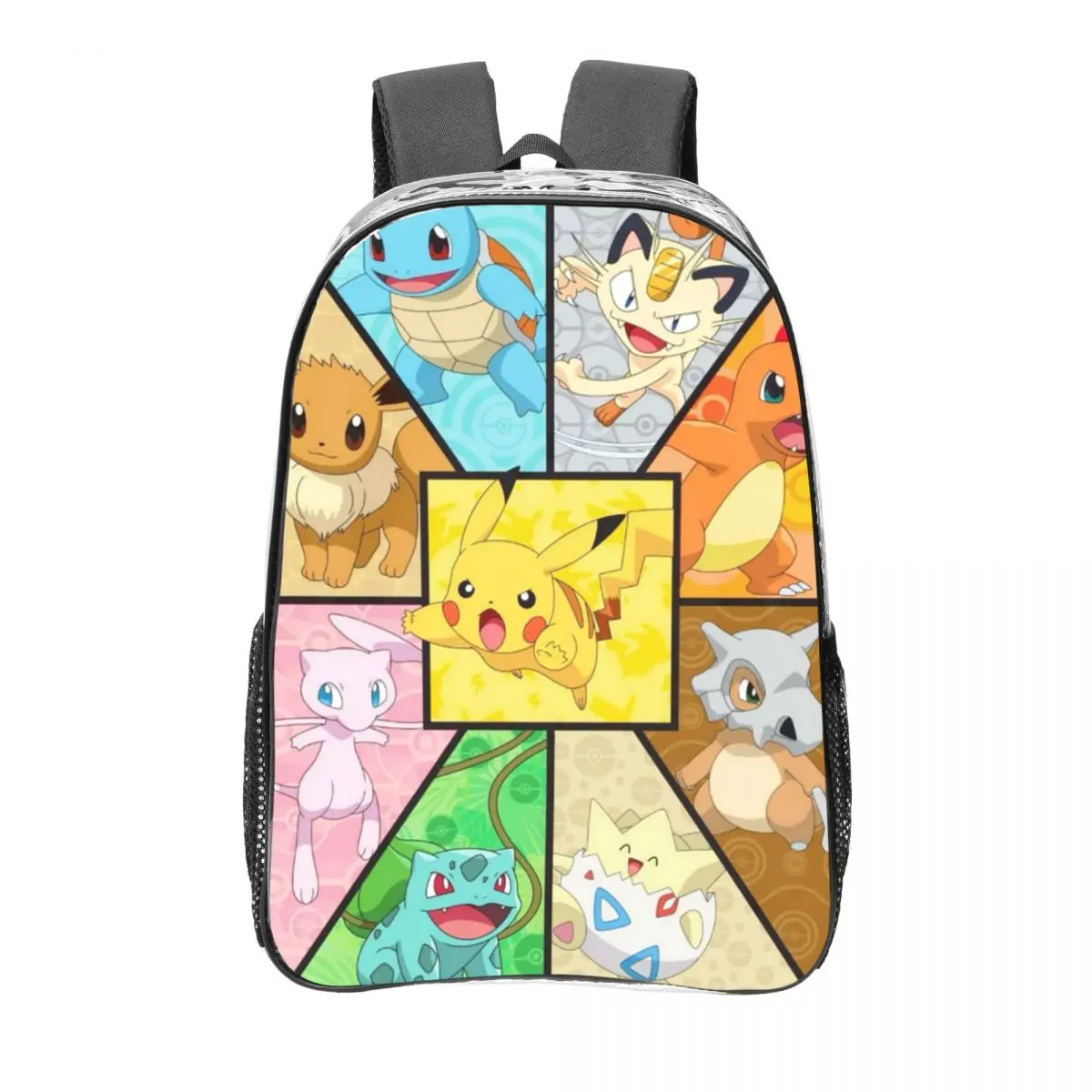 Pokemon Clear 16-Inch Backpack with Multiple Pockets - Stylish and Practical Bag for Students and Professionals