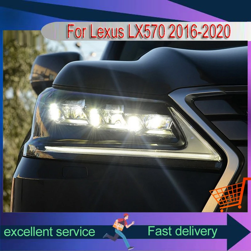 Running Light Auto for Cars 12V Lexus LX 570 LX570 2016-2020 Headlight LED Drl High Configure Daylight Turning Accessories Front