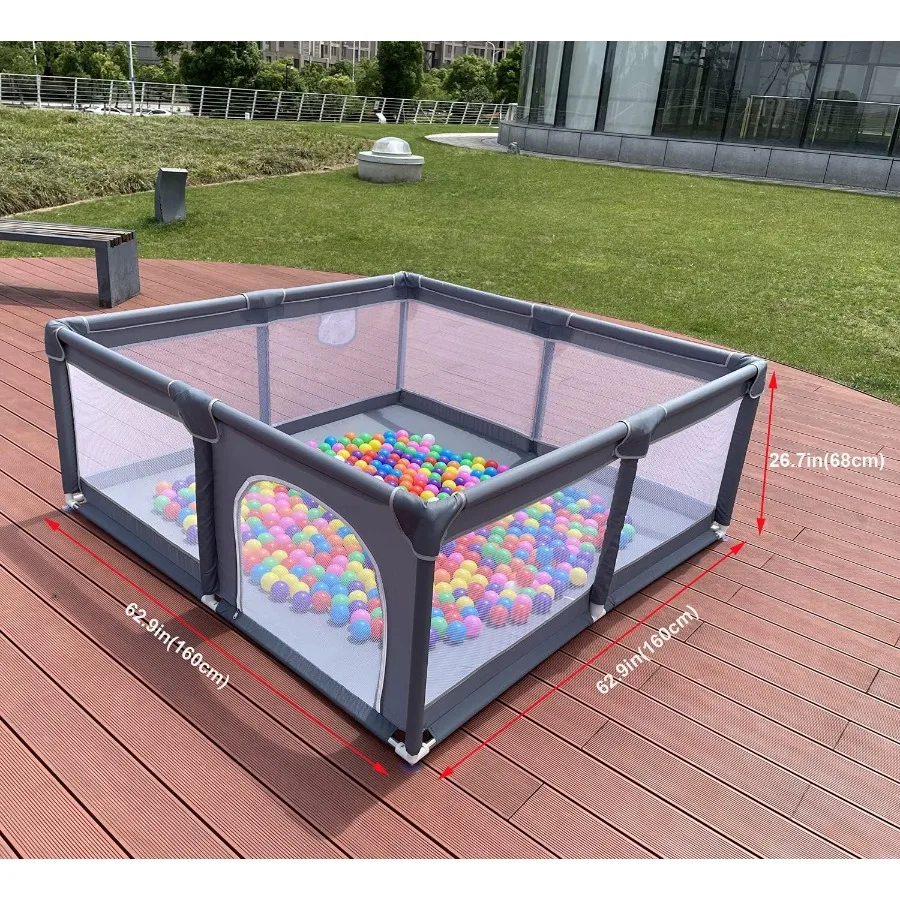 Großer Baby-Bällebad, tragbar, für drinnen und draußen, Baby-Laufstall, Kleinkinder, Sicherheit, Spielplatz, lustige Aktivitäten, beliebtes Spielzeug, ohne Ball