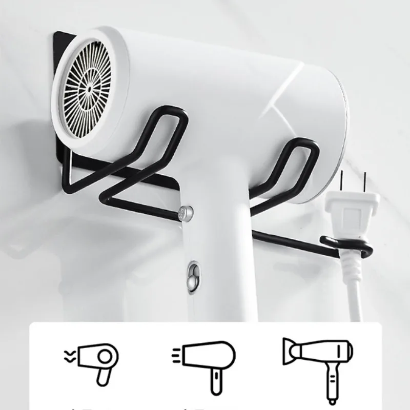 

Hair Dryer Holder Rack Wall Mounted Hair Straightener Dryer Holders Bathroom Organizer Storage Rack Shelf Bathroom Accessories