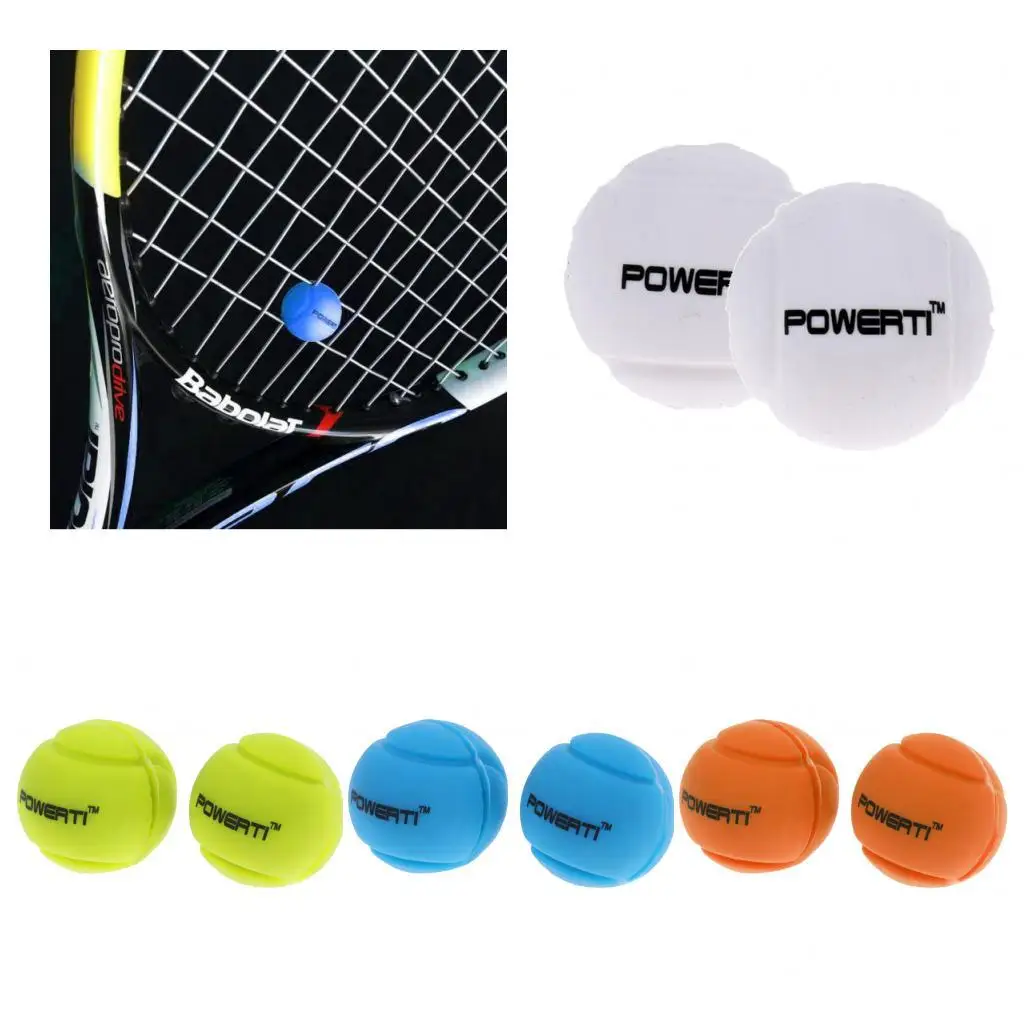 Shockproof 2-Piece Silicone Ball Vibration Dampers for Tennis / Squash Rackets