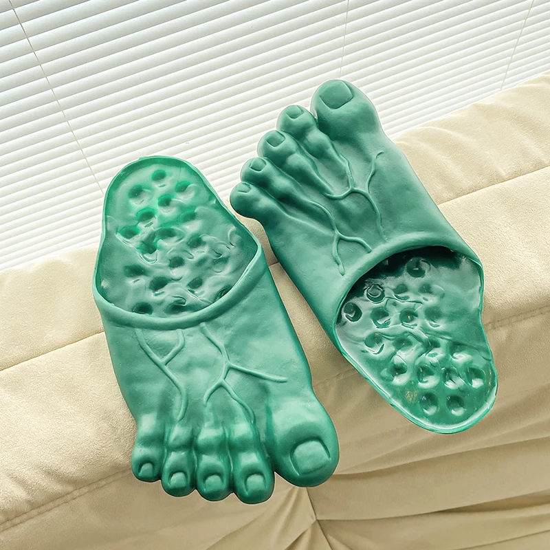 Funny Slippers Man Women Footwear Shoes Fashion Outdoor Beach Couple Slippers Role Playing Bigfoot Amazing Sandals Of The Hulk