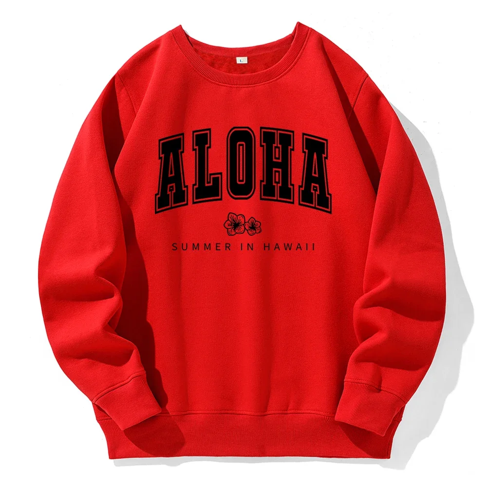 

Aloha Summer In Hawaii Printing Mens Hoody Fashion Sports Tide Hooded Casual Loose All Match Sweatshirt Classic Original Hoodies