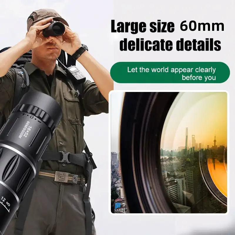 Portable Long Focal Telescope Zoom High Power Monocular Telescope for Phone Shot Bird Watching with Tripod Holder