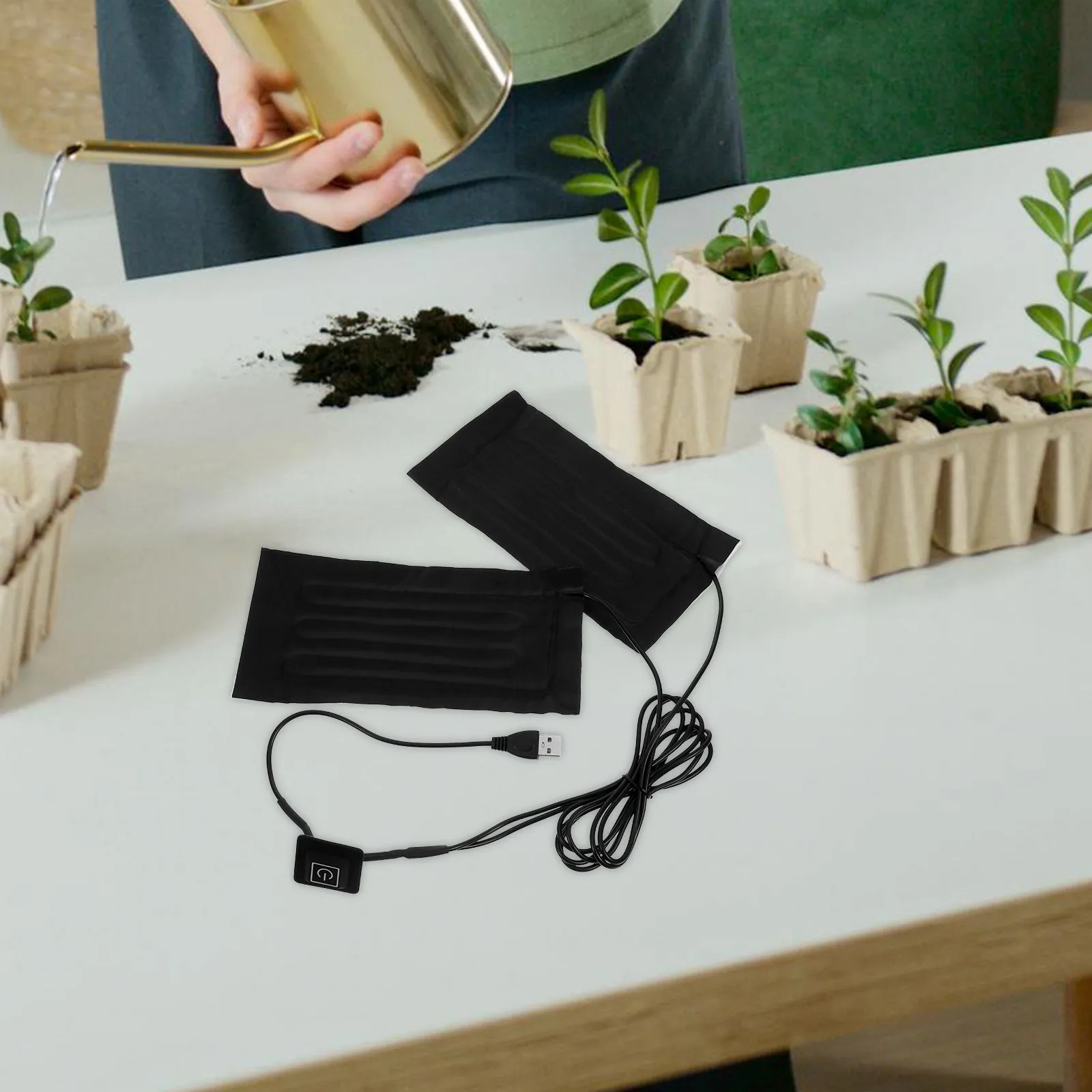 

USB Heating Pad Plant Warming Mat Compact Small Heat Mat for Seedlings Germination Kit Portable Heating Pad USB Heater