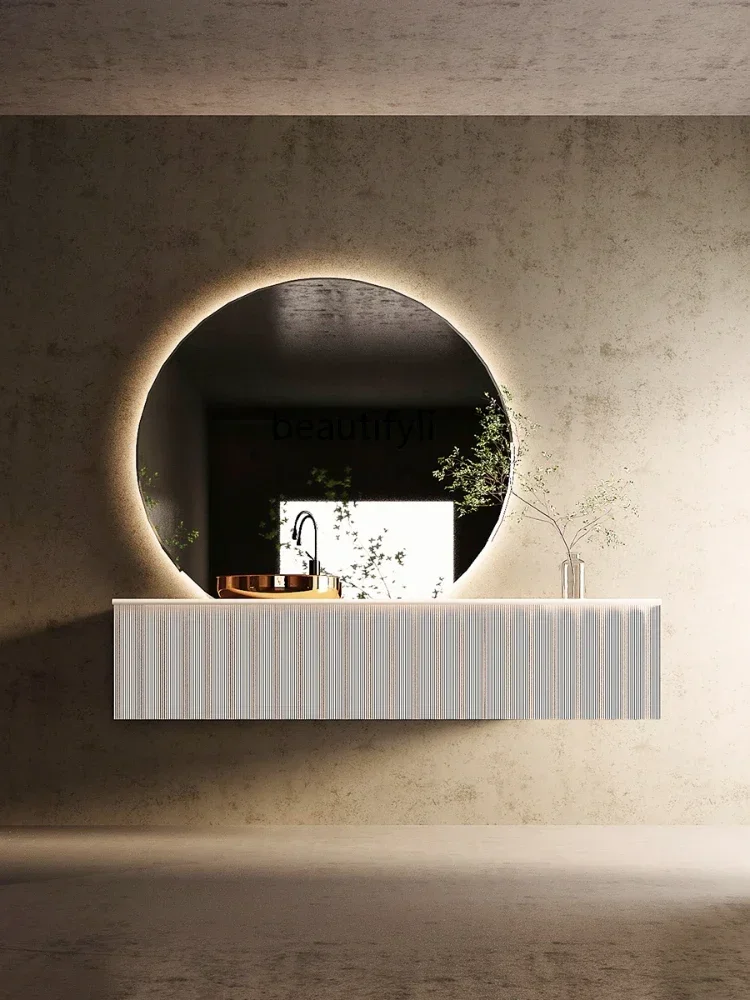 

xz1LBX Комбинированный шкаф для ванной комнаты для небольшой квартиры, ванная комната, каменная плита, встроенный умывальник, шкаф для мытья рук, шкаф для ванной комнаты