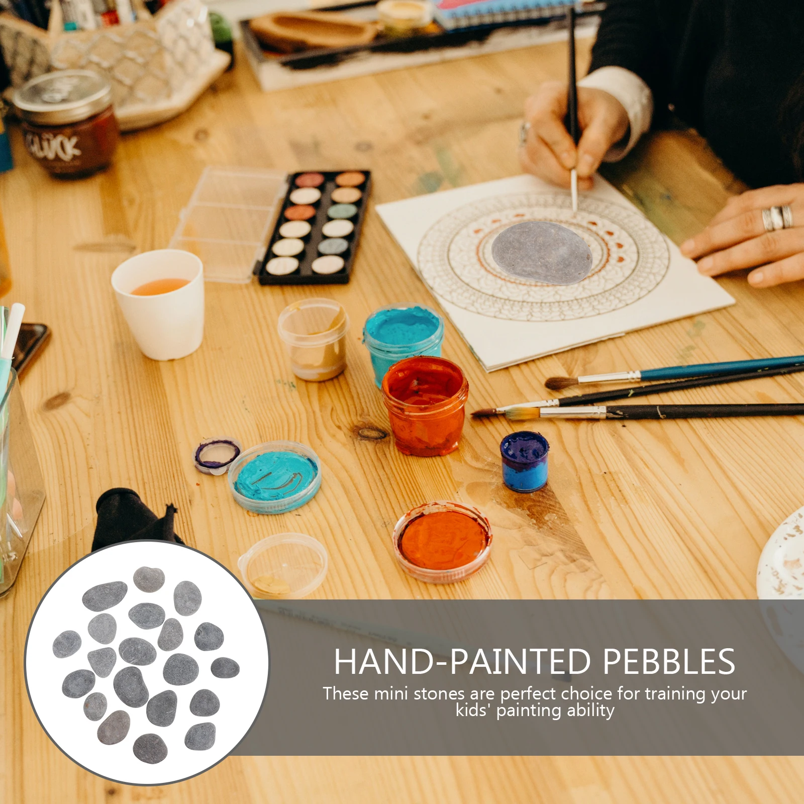 

Stepping Stones for Kids Painted Paints Painting Rocks Toddlers Crafts Grey Child