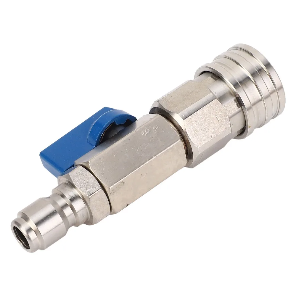 

Шаровой кран для мойки высокого давления из нержавеющей стали 3/8 дюйма, 4500 фунтов на квадратный дюйм, быстроразъемный шаровой кран высокого давления