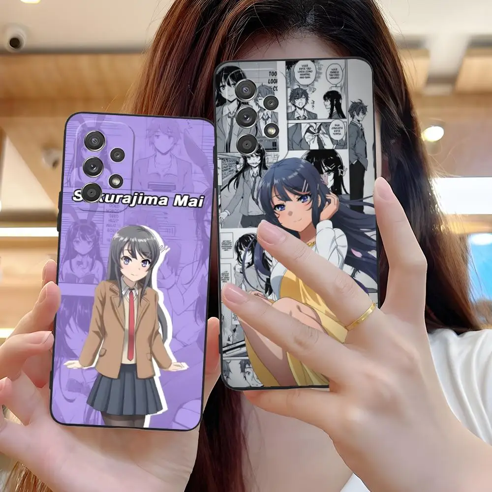 

Чехол для мобильного телефона «Аниме Май Сакурадзима» для Samsung Galaxy M55 54 42 35 34 33 32 23 22 15 14 13 12 F55 5G Цветной защитный красивый
