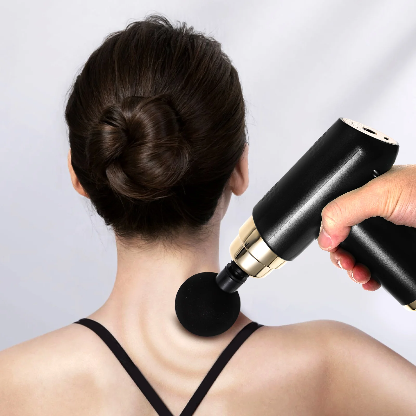 

Portable Mini Fascia Massager Adjustable SixSpeed Electric Body Massager With Four Heads For Muscle Relaxation