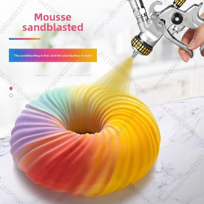 Spray gun French pastry mousse sandblasting machine cake coloring baking chocolate spray gun dual cylinder