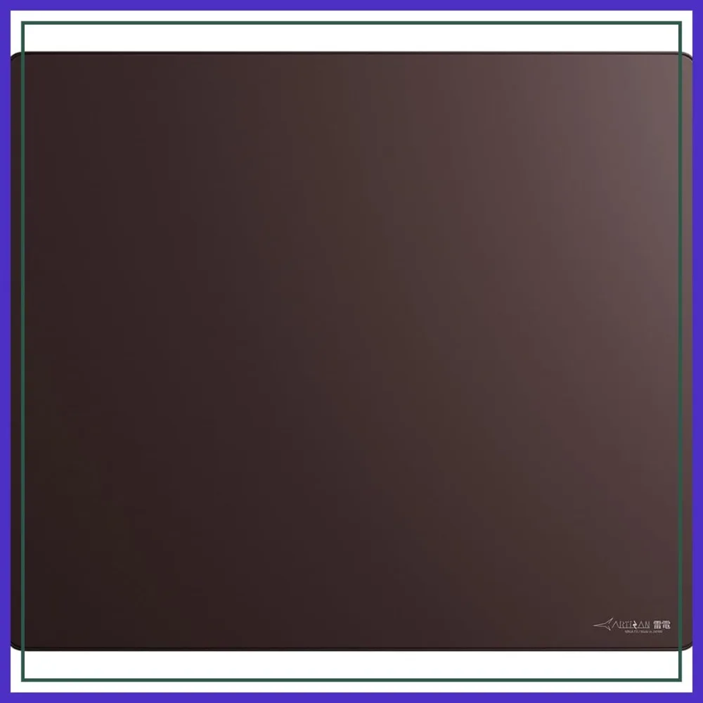 Mouse Pad 49x42cm Knitted Cloth Surface, 3mm Thick Foam Padding, Coffee Brown, Medium Hardness for Office & Gaming