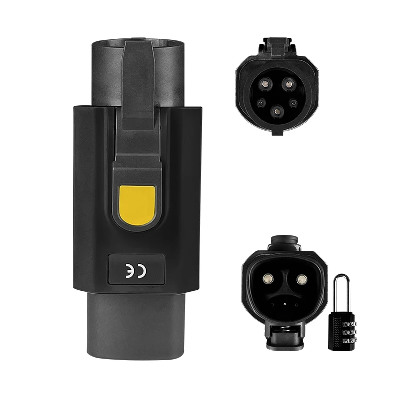 مُحول شحن تيسلا NACS-Type1 مع قفل شحن سريع - 250 فولت 12.5 كيلووات 50 أمبير AC للمشاكلات الكهربائية SAE J1772