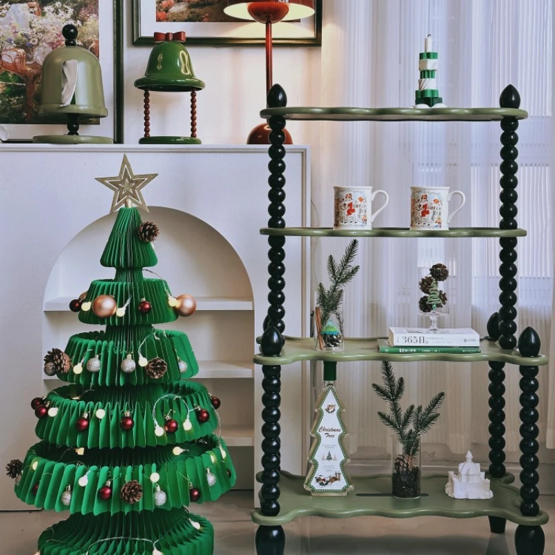 

Christmas shelf decoration for vintage living room storage