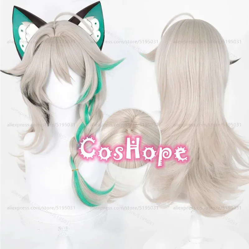 Aza Косплей Парик 65 см Длинный Светлый Льняной Зеленый Выделенный Парик Косплей Аниме Косплей Парики Термостойкие Синтетические Парики