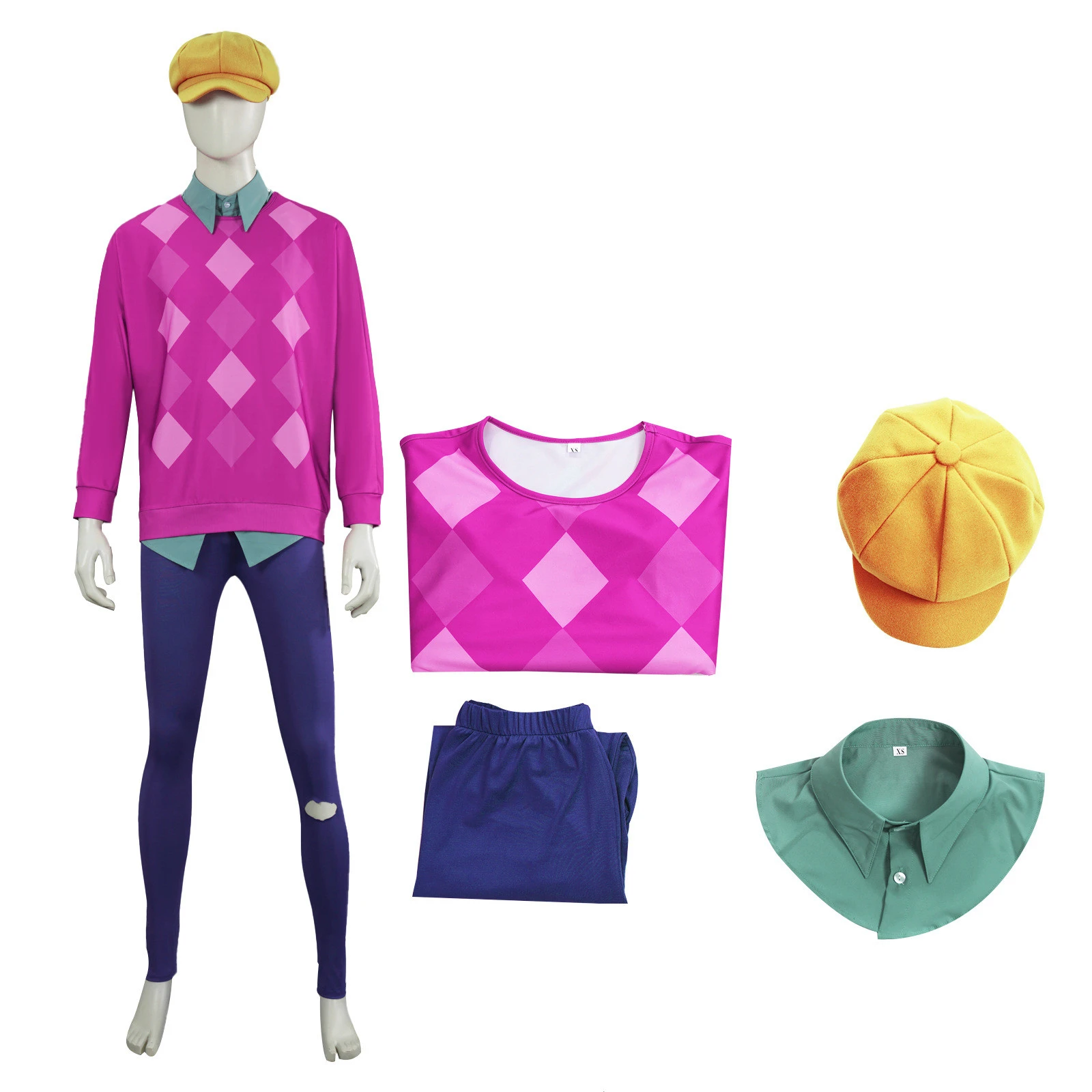 

Saja Boys Cosplay Costume Stage Performance Set with Hat KPop Male Group Idol Outfit Halloween Party