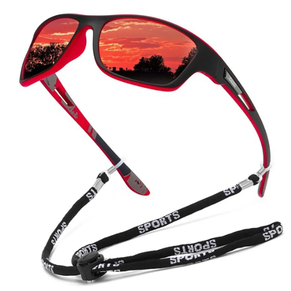 

Classic Polarized Glasses Polarized Lens Anti-Glare Driving Sunglasses UV400 Protection with Rope Fishing Sunglasses Fishing