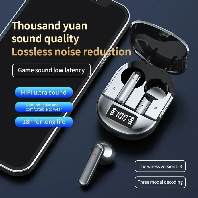 Headphone Ponsel In-Ear Headset Earbud Olahraga Tahan Air untuk Bluetooth Nirkabel K40 TWS Earphone Mini Stereo HiFi True