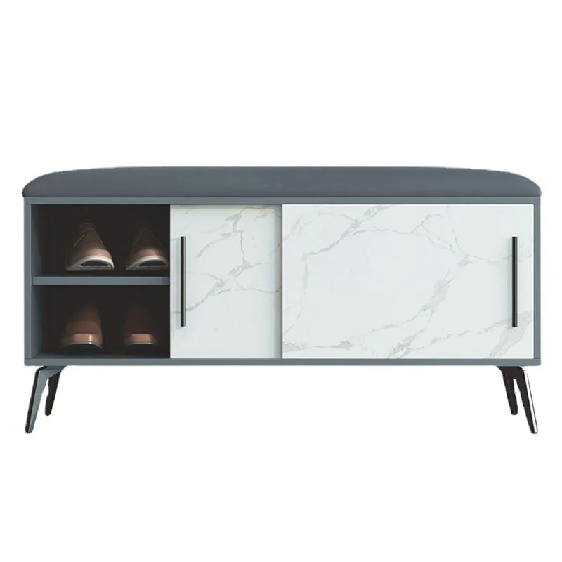 

Shoe changing stool household door, light luxury shoe rack can be seated soft bag multi-layer storage