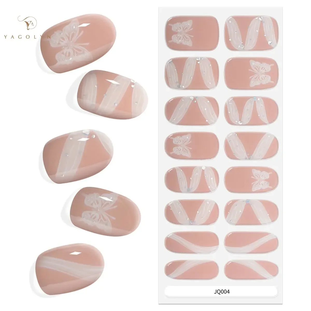 Tiras de gel para uñas, pegatinas de gel francés para uñas, funciona con cualquier lámpara de uñas, envolturas de gel para uñas, puntas francesas de larga duración de calidad de salón