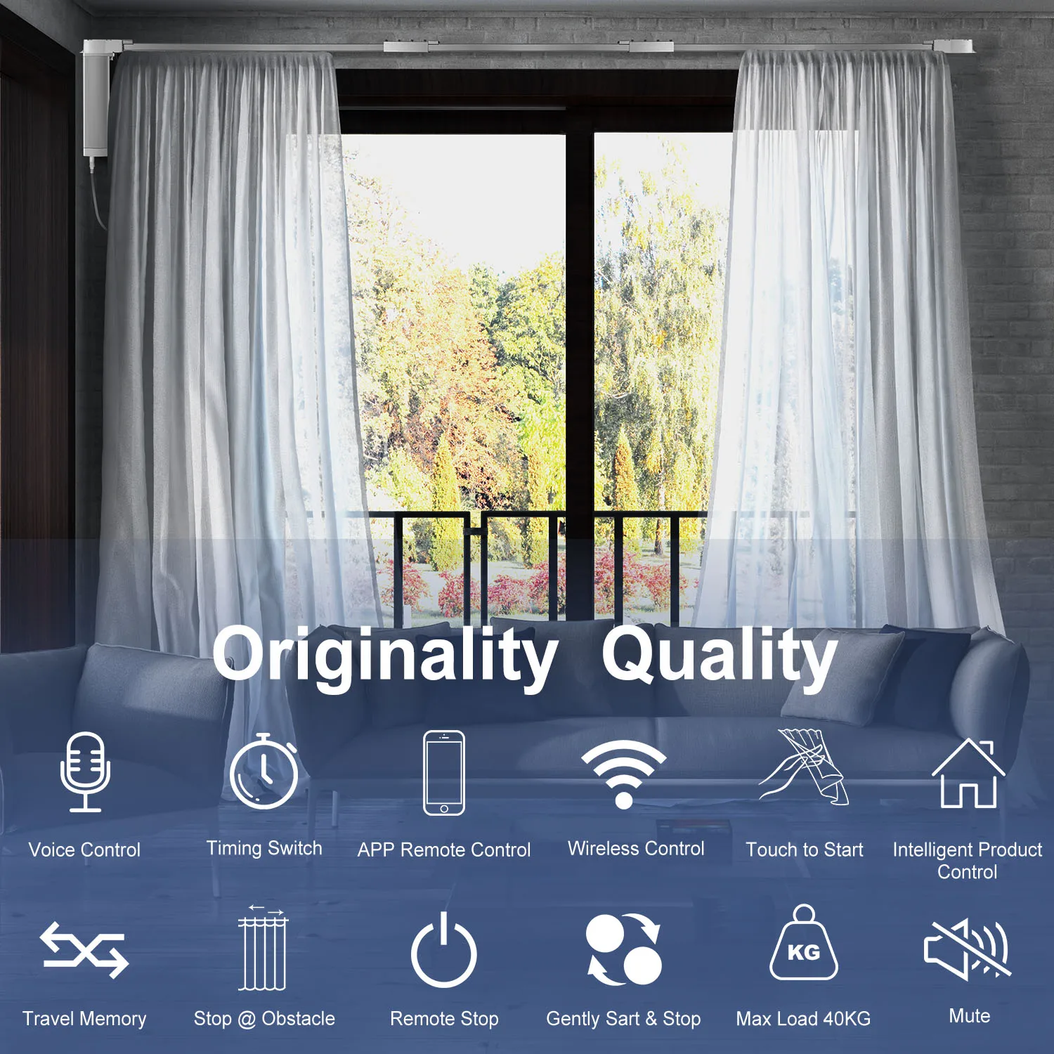 OneSmart Tuya Wifi Zigbee Electric Smart Automatic Home Curtains Shutter Motor Support Voice Control Alexa Google Assistant