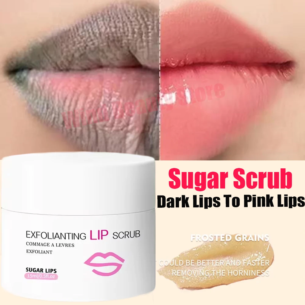 Lip Lightening Scrub Balm For Dark Lips Remove Dark Smoke Lips Exfoliating Repair Fine Lines Moisturizing Anti Crack Lip Care