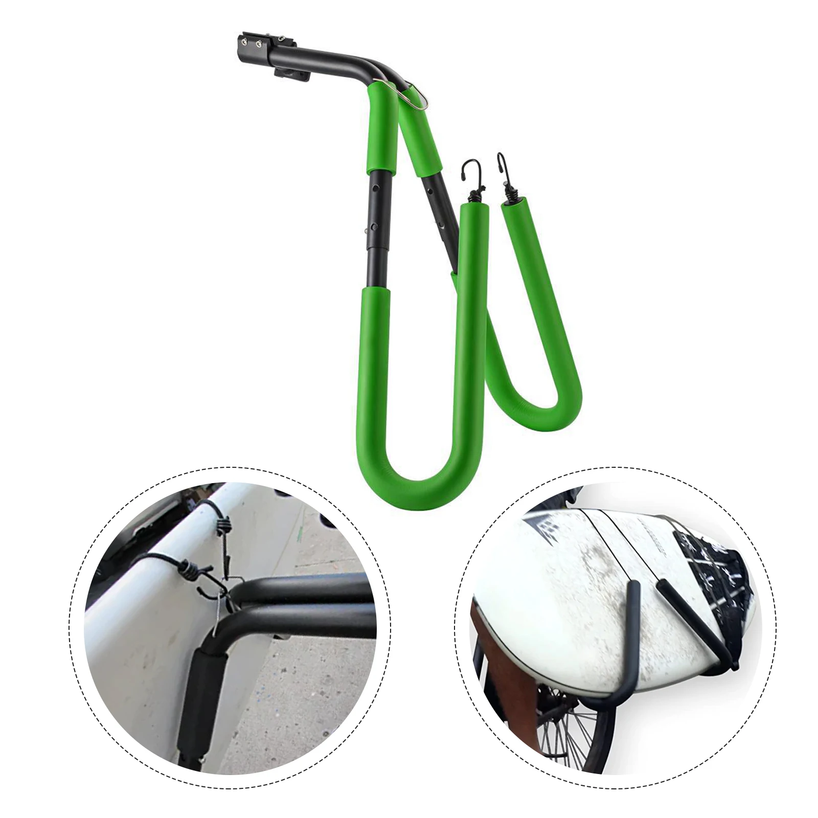 Tabla corta soporte para tabla de surf deportes acuáticos 1 par 20,3 cm de altura aleación de aluminio + estante de espuma de algodón Snowboard alta calidad agradable