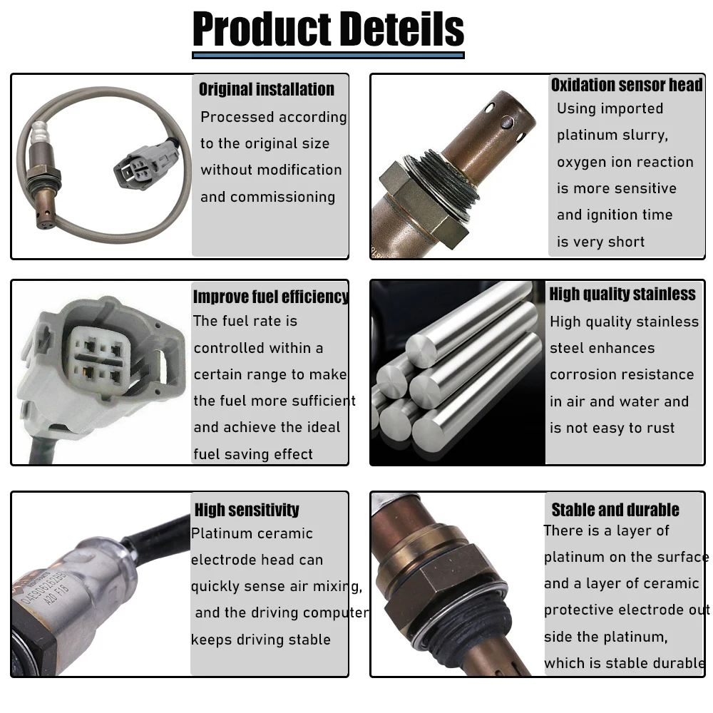 89465-48180 234-4509 Downstream Oxygen Sensor For Toyota Highlander 2.7L 3.3L 3.5L Lexus RX330 RX350 RX450H 3.3L 3.5L 8946548180