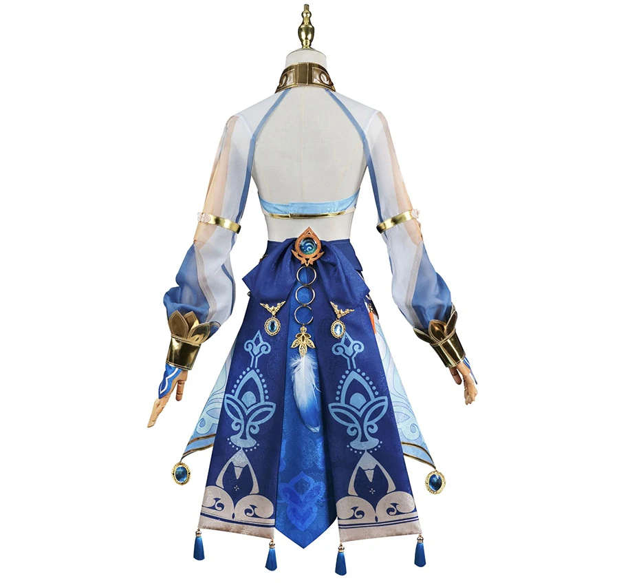 Genshin Impact Cosplay Nilou Kostuum Pak Pruik Spel Genshin Nilou Cosplay Uniform Halloween Feestkostuums Voor Vrouwen Meisje