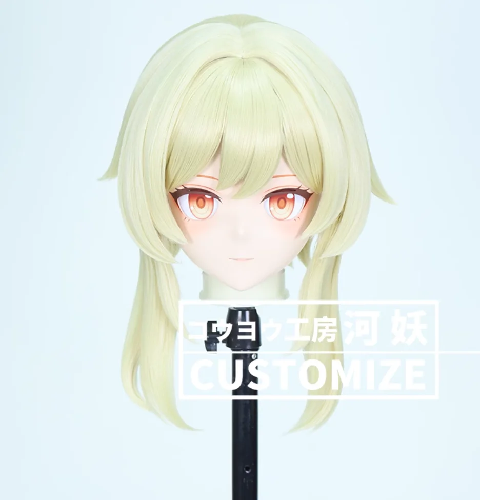 C-412-54 Customize Full Head Resin Cartoon Cosplay Japanese Character Anime Role Play Crossdress Kigurumi Mask With Back Shell